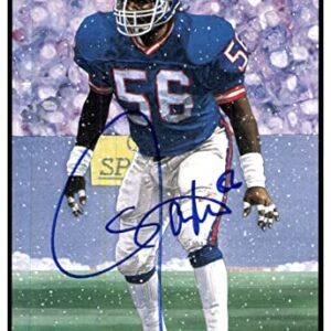 Lawrence Taylor Signed Goal Line Art Card GLAC Autographed Giants PSA/DNA *85605