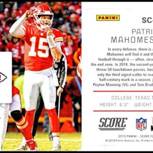 2019 Score Signal Callers #SC-18 PATRICK MAHOMES II Kansas City Chiefs Football Trading Card