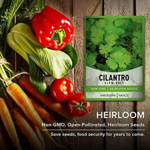 Cilantro Seeds for Planting Heirloom Non-GMO Herb Coriander Plant Seeds for Home Herb Garden Vegetables Makes a Great Gift for Gardening by Gardeners Basics