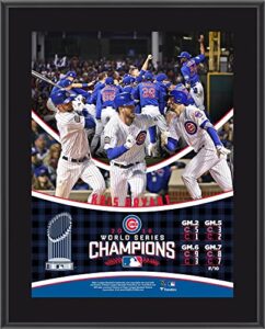 kris bryant chicago cubs 2016 mlb world series champions 10.5″ x 13″ sublimated plaque – mlb player plaques and collages