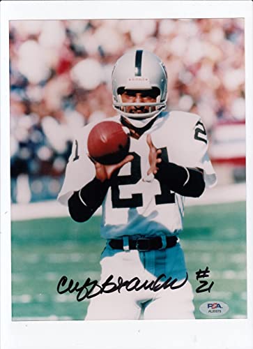 Cliff Branch Signed Photo 8x10 Autographed Raiders PSA/DNA