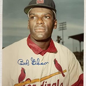 Bob Gibson (d. 2020) Signed Autographed Glossy 8x10 Photo St. Louis Cardinals - JSA Authenticated