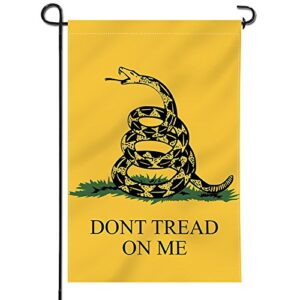 anley double sided premium garden flag, dont tread on me patriotic garden flags for home decor – weather resistant & double stitched yard flags – 18 x 12.5 inch