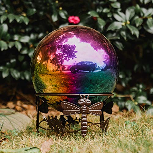 Topadorn Gazing Ball Stand Garden Hardware Metal Stand for 10-Inch or 12-Inch Gazing Globes