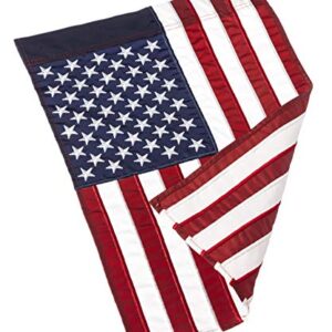 Evergreen American Flag 18-inch x 12.5-inch Garden Size | Heavy Duty Outdoor Premium 310D | Embroidered Stars and Stripes and Quadruple Stitched Edge | USA Residential or Commercial