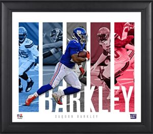 saquon barkley new york giants framed 15″ x 17″ player panel collage – nfl player plaques and collages