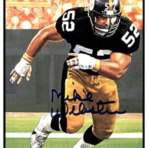 Mike Webster Signed Goal Line Art Card GLAC Autographed Steelers PSA/DNA *85603