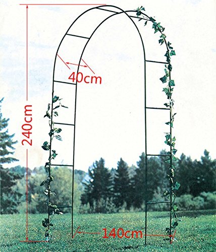 Newsmarts 7.9Ft Metal Garden Arch Army Green Garden Arbor for Climbing Plant Outdoor Wedding Party