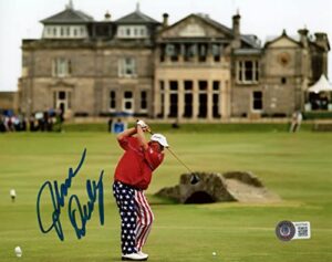 john daly autographed/signed 8×10 photo st andrews golf course beckett