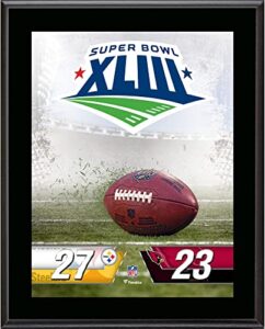 pittsburgh steelers vs. arizona cardinals super bowl xliii 10.5″ x 13″ sublimated plaque – nfl team plaques and collages