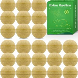 24 Pack Natural Mouse Repellent Peppermint Oil to Repel Mice and Rats, Rodent Repellent for Outdoor Indoor Car Engine RV Home Kitchen, Keep Moles & Voles Out of Lawn and Garden, Pet Safe