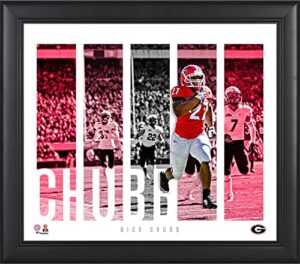 nick chubb georgia bulldogs framed 15″ x 17″ player panel collage – college player plaques and collages