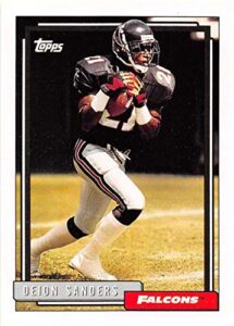 1992 topps football #692 deion sanders atlanta falcons official high series nfl trading card from the topps company