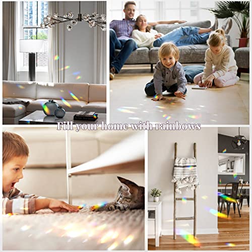 9 Pieces Sun Catchers Indoor Window Suncatcher Crystals Beads Rainbow Prism Balls Pendant Colorful Light Catcher Hanging Ornaments for Window Chandelier Office Home Garden Decor