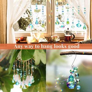 9 Pieces Sun Catchers Indoor Window Suncatcher Crystals Beads Rainbow Prism Balls Pendant Colorful Light Catcher Hanging Ornaments for Window Chandelier Office Home Garden Decor