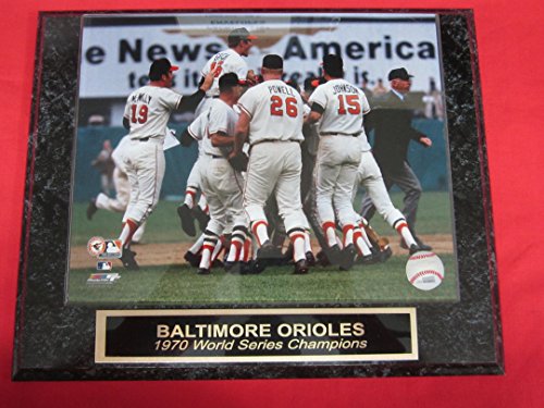 1970 Orioles World Series Champions Collector Plaque w/8x10 Celebration Photo