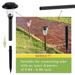 WYKOO 18 Pieces 8.26 Inch Reinforced Ground Spikes Stakes, Solar Lights Spikes, Replacement ABS Plastic Lights Stakes for Christmas Yard Garden Lights Lamps