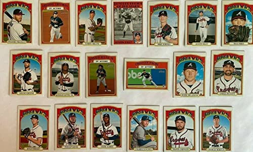 Atlanta Braves 2021 Topps HERITAGE Series 19 Card Team Set World Series Champs Featuring Ronald Acuna, Freddie Freeman and Austin Riley Plus