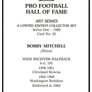 Bobby Mitchell Signed Goal Line Art Card GLAC Autographed NFL Washington PSA/DNA