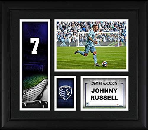 Johnny Russell Sporting Kansas City Framed 15" x 17" Player Collage - Soccer Plaques and Collages