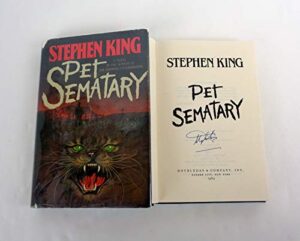 stephen king signed autograph pet sematary 1st edition/1st printing y38 hc book