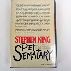 Stephen King Signed Autograph Pet Sematary 1st Edition/1st Printing Y38 HC Book