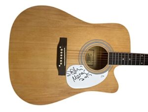 sergio vallin mana signed autographed full size acoustic guitar band acoa coa
