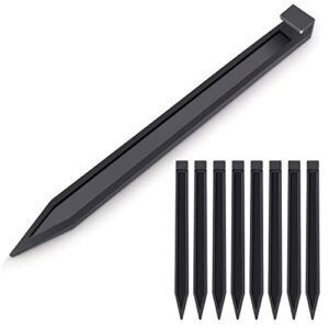 caigaic landscape edging stakes 30 pack, 10 inch garden landscape anchoring stakes for terrace board, landscape edging coil, grass barrier, bender board, garden liner