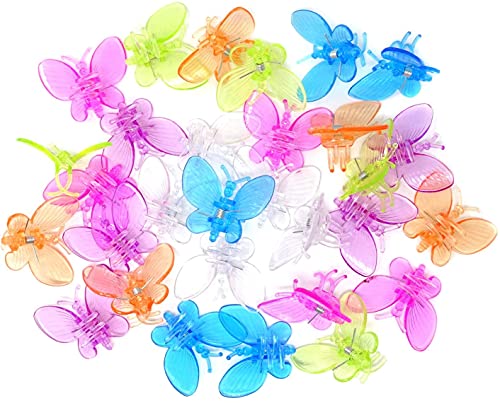 ZEFISON 30 Pcs Butterfly Orchid Clips, Garden Plant Clips, Plant Clips for Support Flower Orchid Vine (Mix Color, 30PCS)