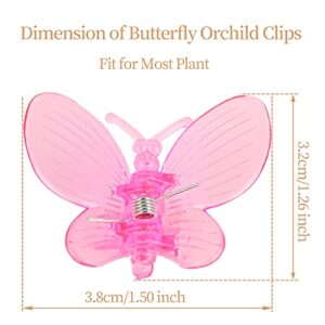 ZEFISON 30 Pcs Butterfly Orchid Clips, Garden Plant Clips, Plant Clips for Support Flower Orchid Vine (Mix Color, 30PCS)