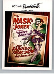 2017 dc comics bombshells august 2014 cover variants trading card #j16 batman volume 2 trading card #32 joker’s d