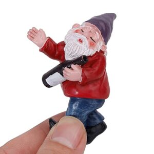 Funny Gnomes Garden Decorations Garden Gnomes Outdoor 4PCS Fairy Garden Miniatures Accessories Outdoor Garden Sculpture Statues Figurines Lawn Ornaments Garden Decor for Outside Yard Art Clearance