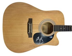 brad paisley signed autographed full size acoustic guitar country beckett coa