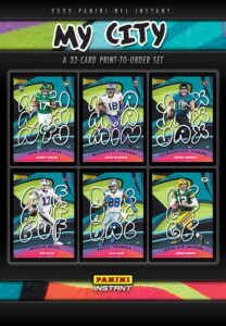 exclusive 2022 panini nfl my city football 32-card complete set! limited online print run of 1860 sets! (mahomes, brady, burrow, lawrence, pickett.)