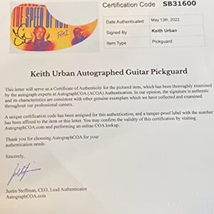 Keith Urban Signed Autographed Full Size Acoustic Guitar Country Star ACOA COA