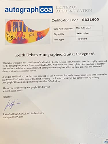 Keith Urban Signed Autographed Full Size Acoustic Guitar Country Star ACOA COA