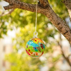 6" Garden Hanging Friendship Balls Gazing Balls Window Outdoor Witch Ball Hand-Blown Glass Ornament