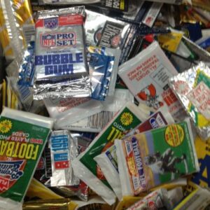 200 Vintage Football Cards in Old Sealed Wax Packs - Perfect for New Collectors