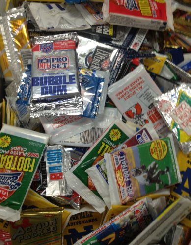 200 Vintage Football Cards in Old Sealed Wax Packs - Perfect for New Collectors