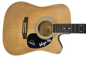 cheech marin and tommy chong signed autographed acoustic guitar beckett coa