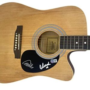 Cheech Marin and Tommy Chong Signed Autographed Acoustic Guitar Beckett COA