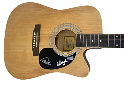 Cheech Marin and Tommy Chong Signed Autographed Acoustic Guitar Beckett COA