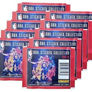 2015-16 Panini Sticker Collection (10) Factory Sealed Basketball Stickers 70 Stickers Total