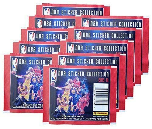 2015-16 Panini Sticker Collection (10) Factory Sealed Basketball Stickers 70 Stickers Total