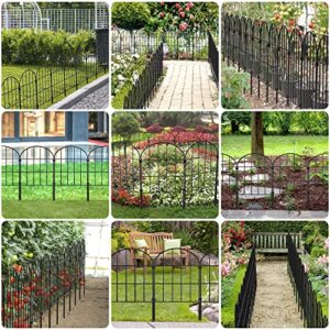 Decorative Garden Fence No Dig Fencing 12 Pack, 13ft (L) x 24in (H) Rustproof Metal Wire Panel Border Animal Barrier,Apply to Dog Fencing Outdoor for The Yard