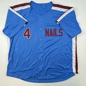 Autographed/Signed Lenny Dykstra Nails Philadelphia Blue Retro Baseball Jersey JSA COA