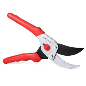 flora guard – 8.5inch traditional bypass pruning shears – professional tree and branch garden pruner