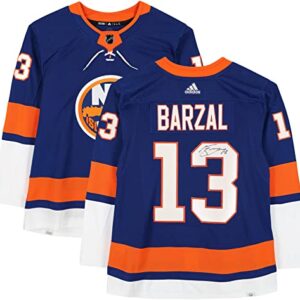 Mathew Barzal New York Islanders Autographed Blue Adidas Authentic Jersey - Autographed NHL Jerseys