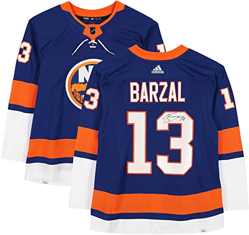 Mathew Barzal New York Islanders Autographed Blue Adidas Authentic Jersey - Autographed NHL Jerseys