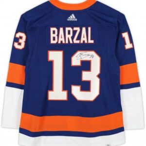 Mathew Barzal New York Islanders Autographed Blue Adidas Authentic Jersey - Autographed NHL Jerseys